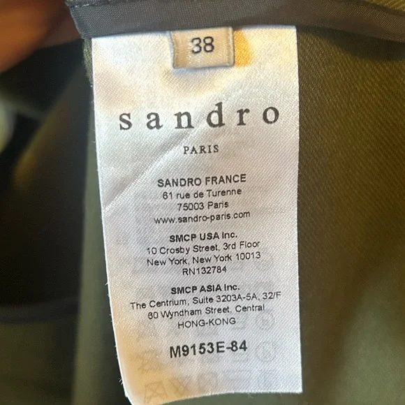 Sandro Olive Trench Coat - Picture 5 of 15